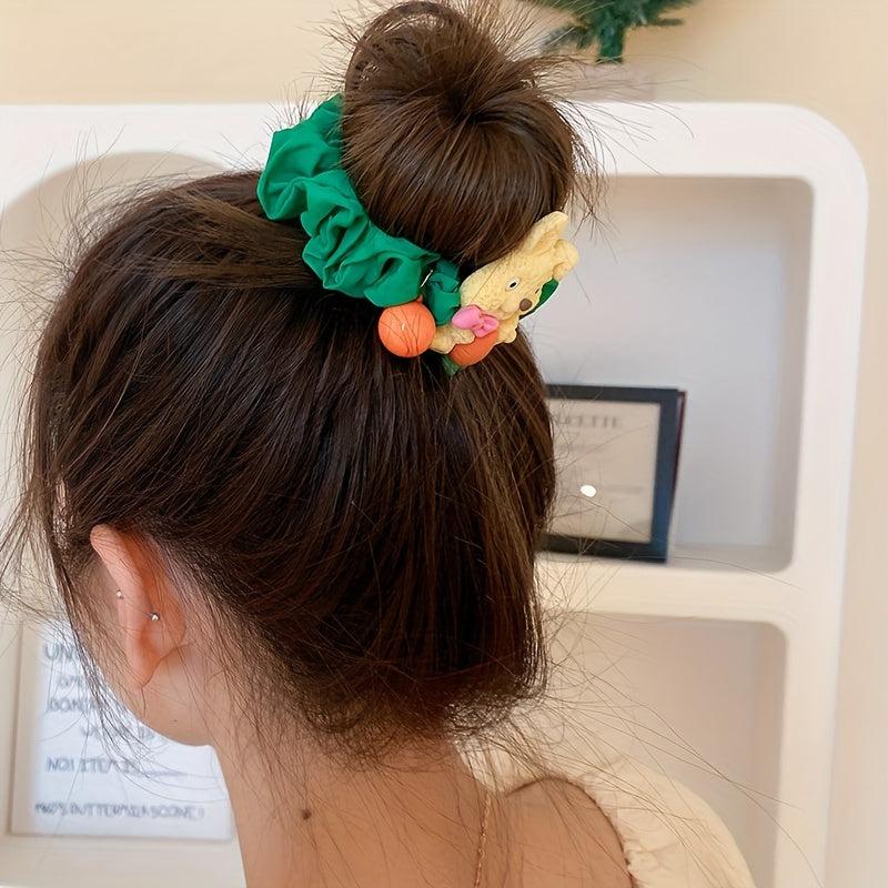 Cartoon Rabbit Scrunchies Hair Tie Carrot Hair Accessory