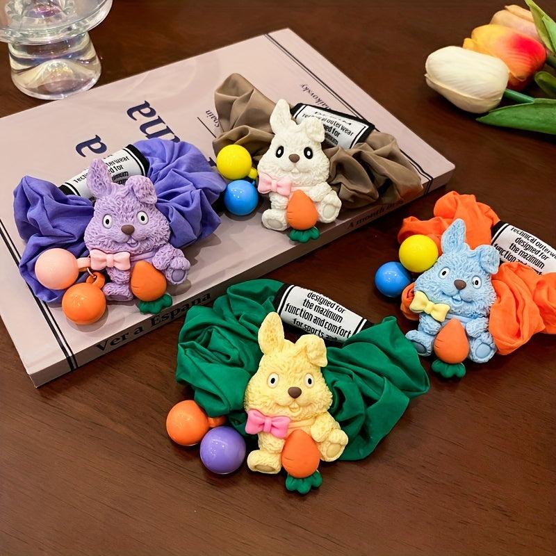 Cartoon Rabbit Scrunchies Hair Tie Carrot Hair Accessory