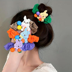 Cartoon Rabbit Scrunchies Hair Tie Carrot Hair Accessory