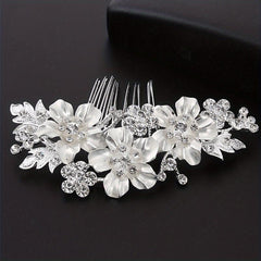 Rhinestone Flower Hair Comb Bridal Hair Accessories