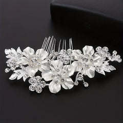 Rhinestone Flower Hair Comb Bridal Hair Accessories