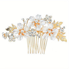 Rhinestone Flower Hair Comb Bridal Hair Accessories