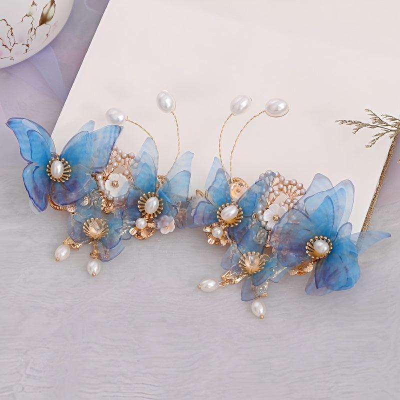 Butterfly Tassel Hanfu Headdress Wedding Accessories