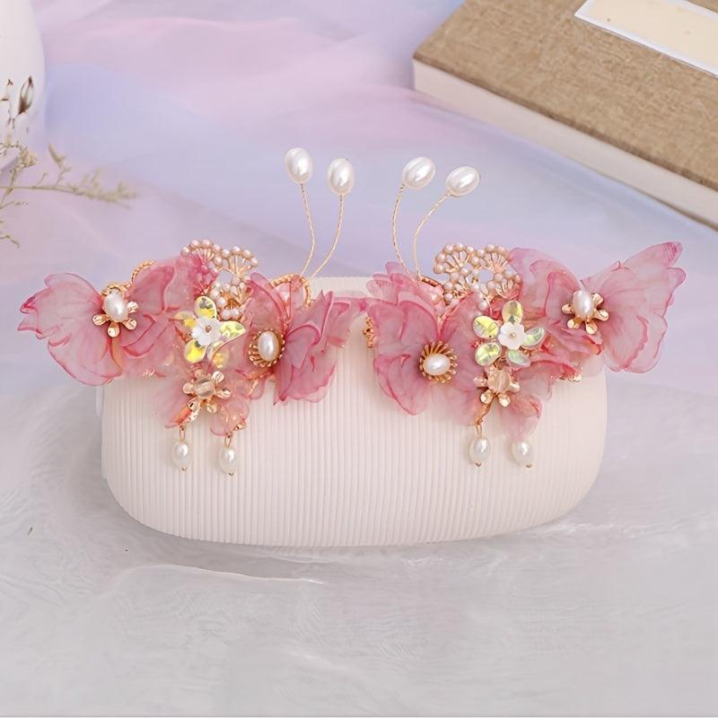 Butterfly Tassel Hanfu Headdress Wedding Accessories