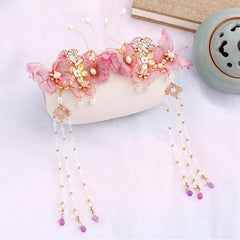Butterfly Tassel Hanfu Headdress Wedding Accessories