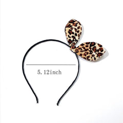 3pcs Rabbit Ears Hairband Leopard Pattern Headband For Women