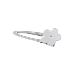 Silvery Flower Hair Clip Sweet Duck Billed Clip For Hair Bang Braids