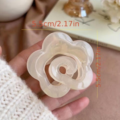Jelly Flower Hair Claw Clip for Women Girls
