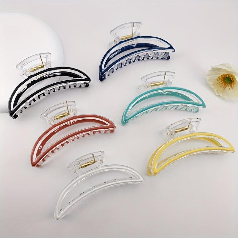 Banana Shape Plastic Hair Clip Enamel Painted Hair Claw