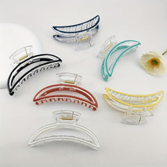 Banana Shape Plastic Hair Clip Enamel Painted Hair Claw