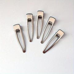 5pcs Silvery Hair Clip Duck Billed Clip For Side Hair Bang Women Girls