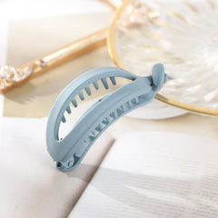 Oval Shape Hair Clip Hollow Hair Claw Frosted Banana Clip