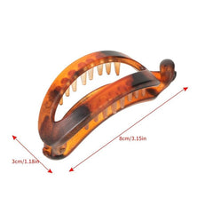 Oval Shape Hair Clip Hollow Hair Claw Frosted Banana Clip