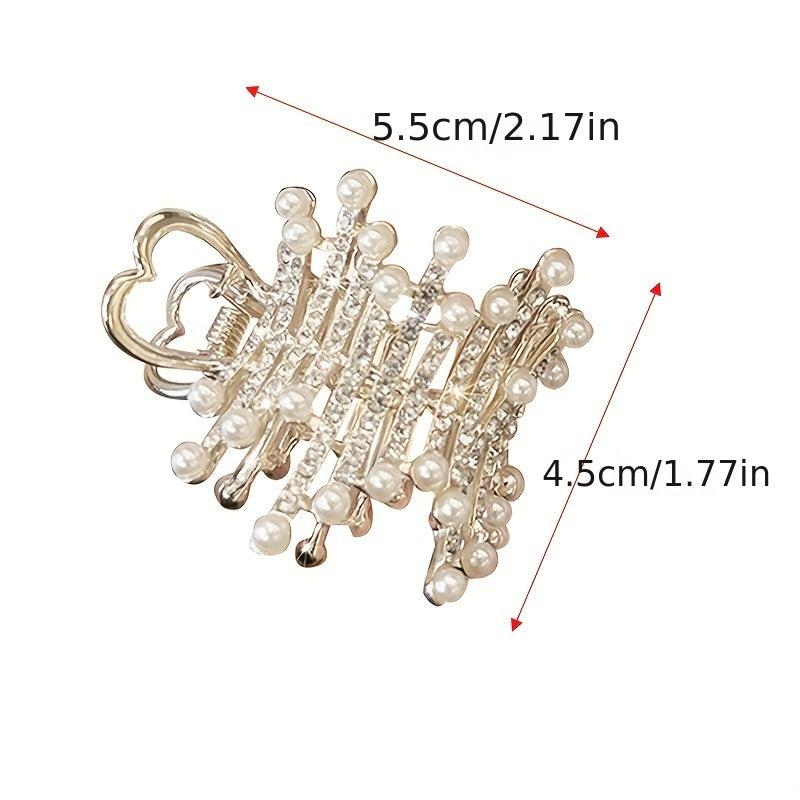 Crystal Hair Clips Rhinestone High Ponytail Crown Hair Pin