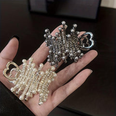 Crystal Hair Clips Rhinestone High Ponytail Crown Hair Pin
