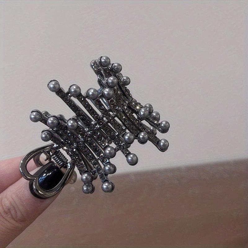 Crystal Hair Clips Rhinestone High Ponytail Crown Hair Pin