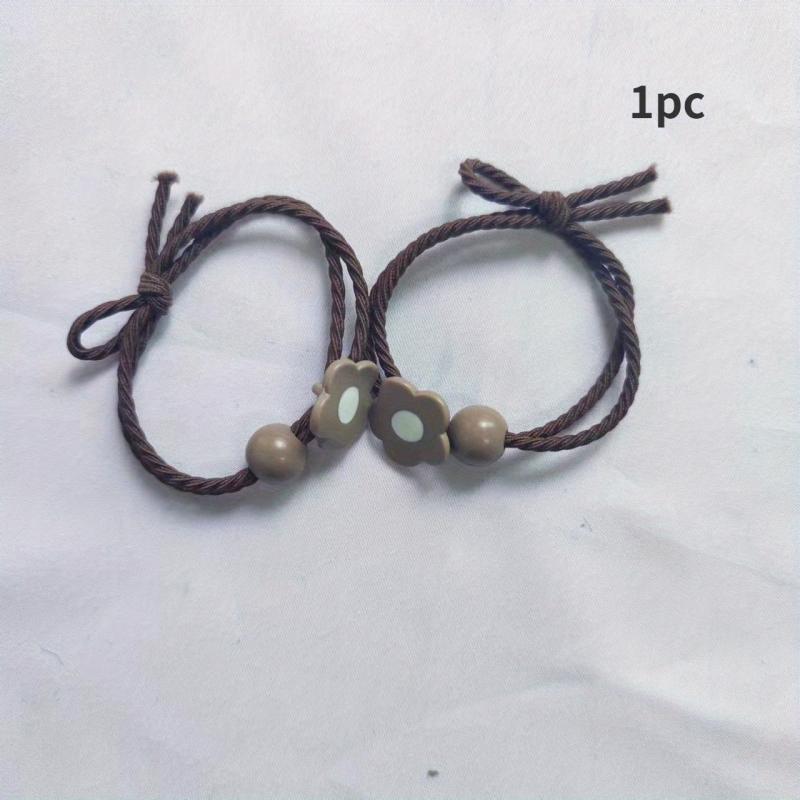 Bunny Pattern Hair Tie Elastic Rubber Band Ponytail Hair Rope