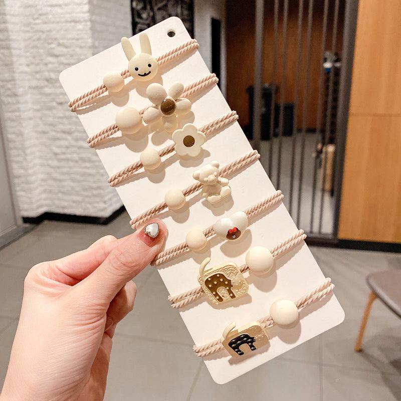 Bunny Pattern Hair Tie Elastic Rubber Band Ponytail Hair Rope