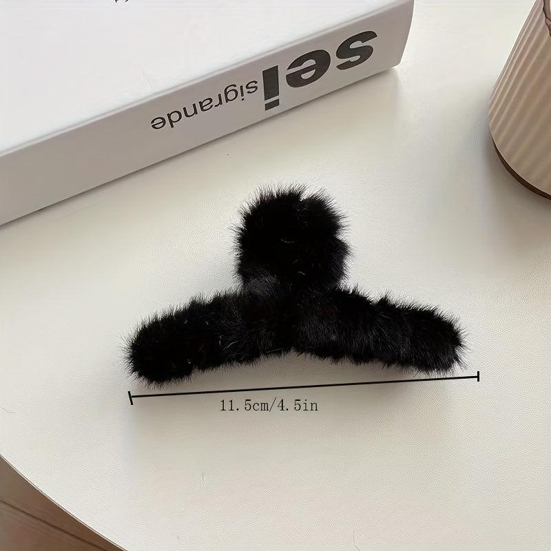 Large Shark Claw Hair Clip Plush Hair Claw Women's Hair Accessories