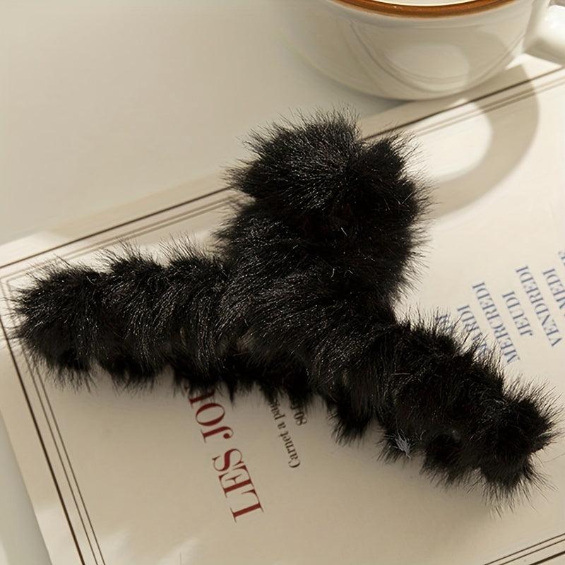 Large Shark Claw Hair Clip Plush Hair Claw Women's Hair Accessories