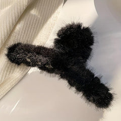 Large Shark Claw Hair Clip Plush Hair Claw Women's Hair Accessories