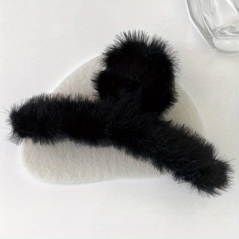 Large Shark Claw Hair Clip Plush Hair Claw Women's Hair Accessories