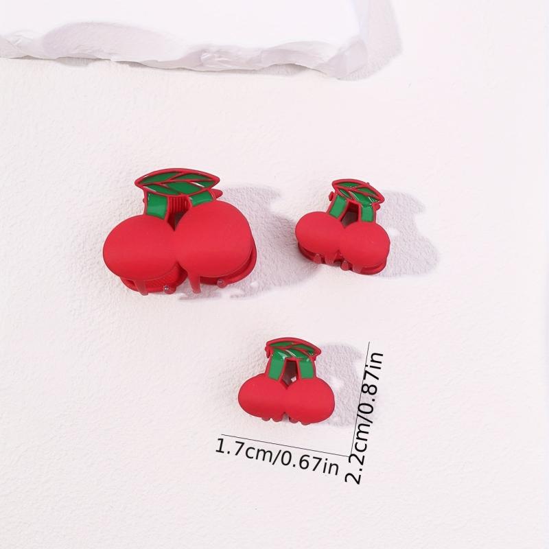 3pcs Cherry Shaped Hair Claw Clip for Girls Baby Sweet Hair Clip
