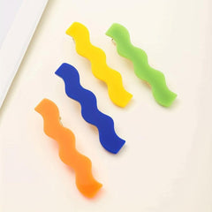 4pcs Long Wavy Hair Clip Duck Billed Style Hair Clip For Side Hair Bang
