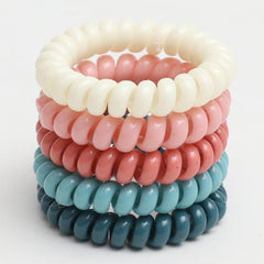 Candy Spiral Hair Tie Solid Hair Rope for Women Girls