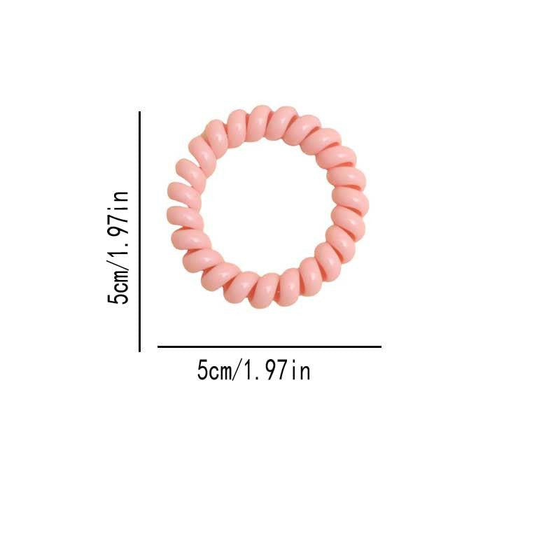 Candy Spiral Hair Tie Solid Hair Rope for Women Girls
