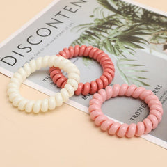 Candy Spiral Hair Tie Solid Hair Rope for Women Girls