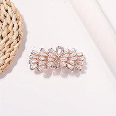 Faux Pearl Rhinestone Bow Hair Clip for Women Girls