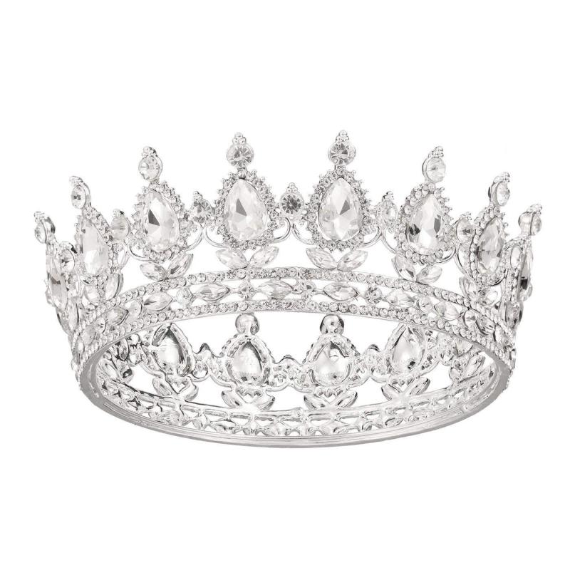 Crystal Queen Crown Rhinestone Wedding Tiara Headband Princess Crown