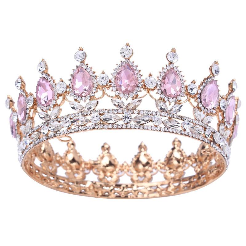 Crystal Queen Crown Rhinestone Wedding Tiara Headband Princess Crown