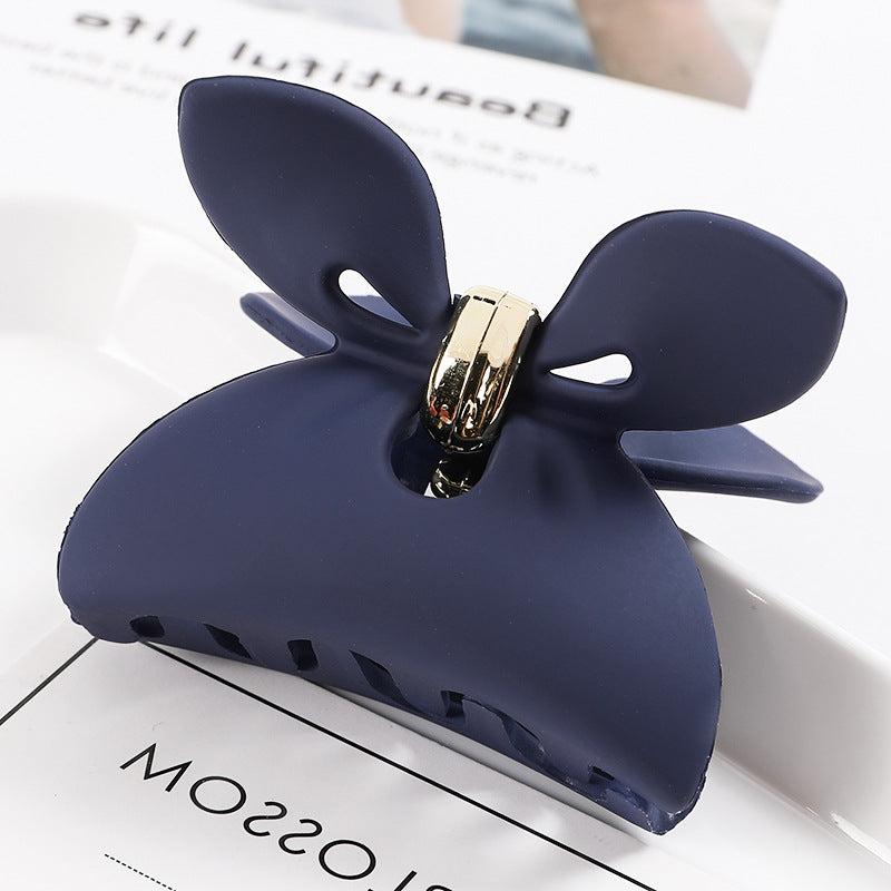 Solid Hair Claw Bowknot Shape Ponytail Holder