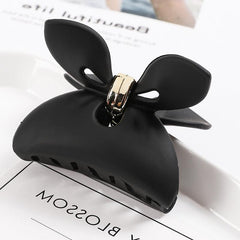Solid Hair Claw Bowknot Shape Ponytail Holder
