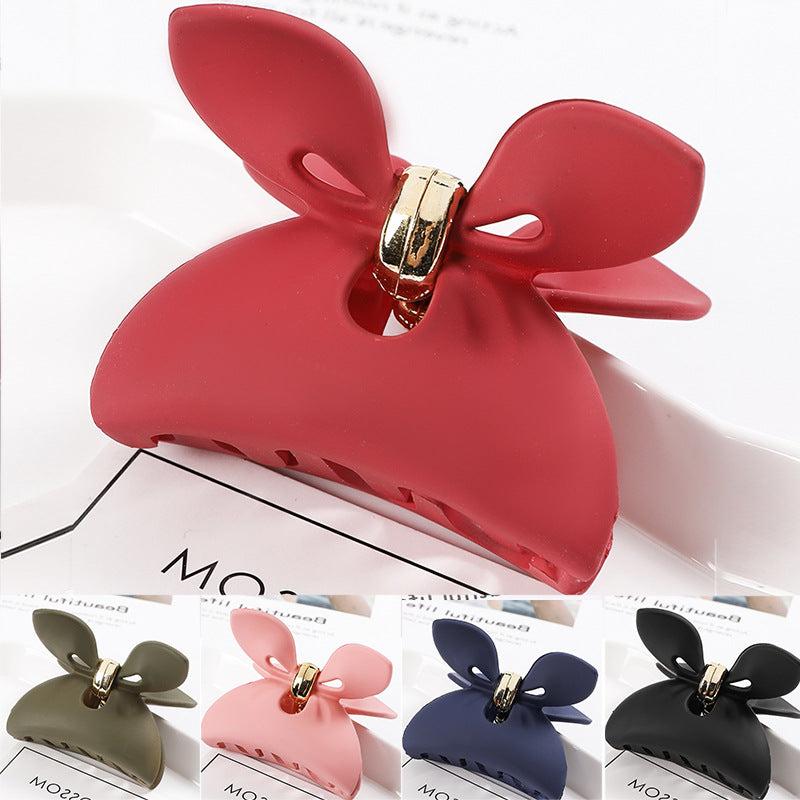 Solid Hair Claw Bowknot Shape Ponytail Holder