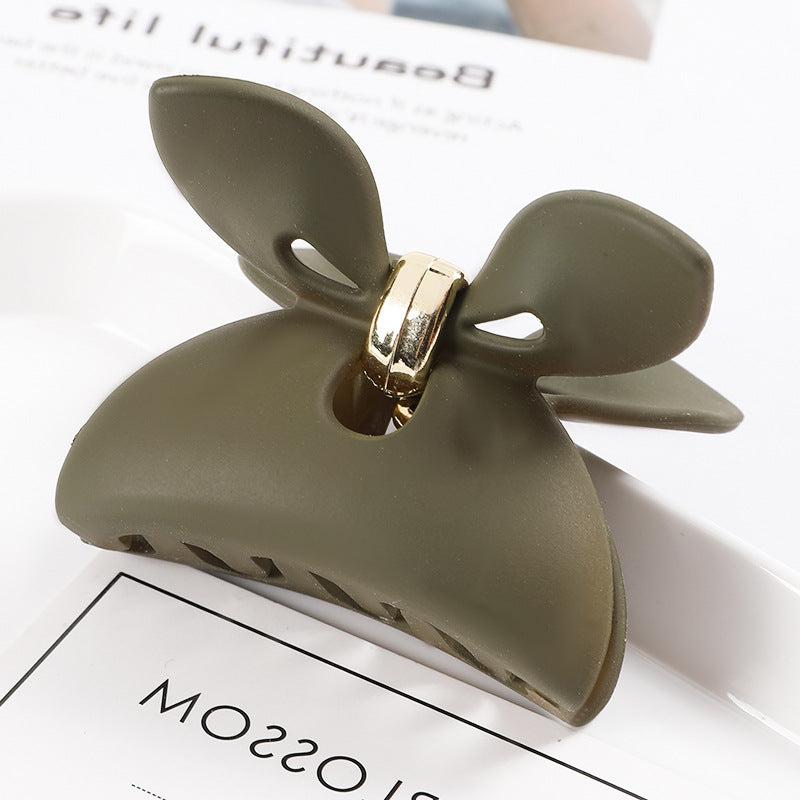 Solid Hair Claw Bowknot Shape Ponytail Holder