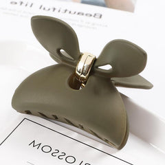 Solid Hair Claw Bowknot Shape Ponytail Holder