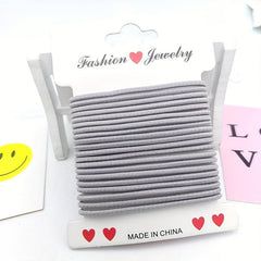 20pcs Solid Hair Tie Elastic Ponytail Holder Hair Accessories For Women Girls