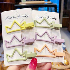 Crown Shaped Candy Hair Clip for Women Girls