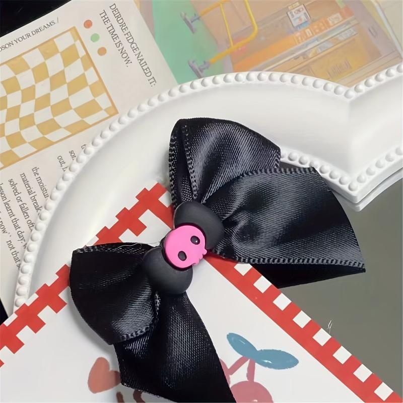 2 Pcs Skull Bow Hair Clip for Girls Women