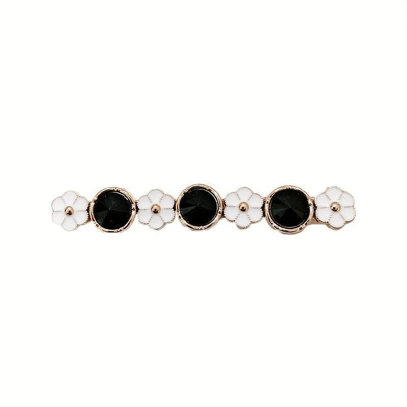 2pcs Sweet Flower Decor Duck Billed Hair Clip for Women Girls