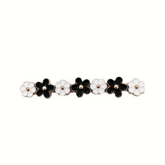 2pcs Sweet Flower Decor Duck Billed Hair Clip for Women Girls