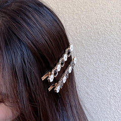 2pcs Sweet Flower Decor Duck Billed Hair Clip for Women Girls