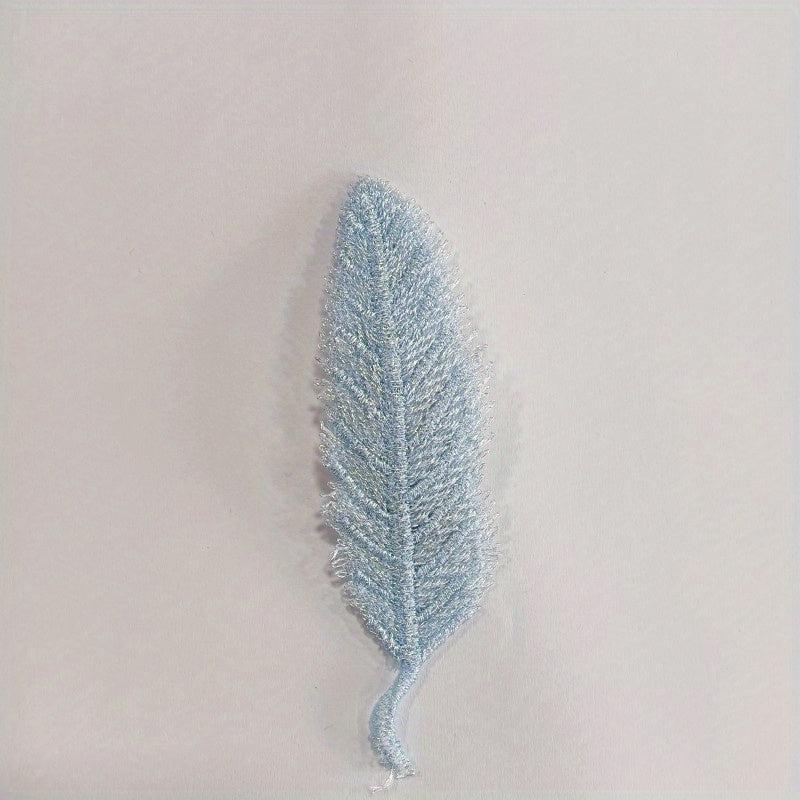 Macaroon Leaf Shaped Hair Clip Embroidered Leaves Decor Hair Clip