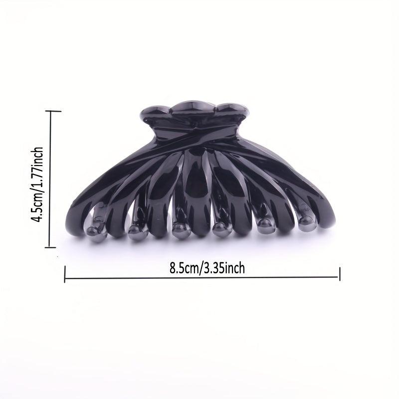 2pcs Glossy Hair Claw Clip Large Octopus Hair Claw For Ponytail Holder