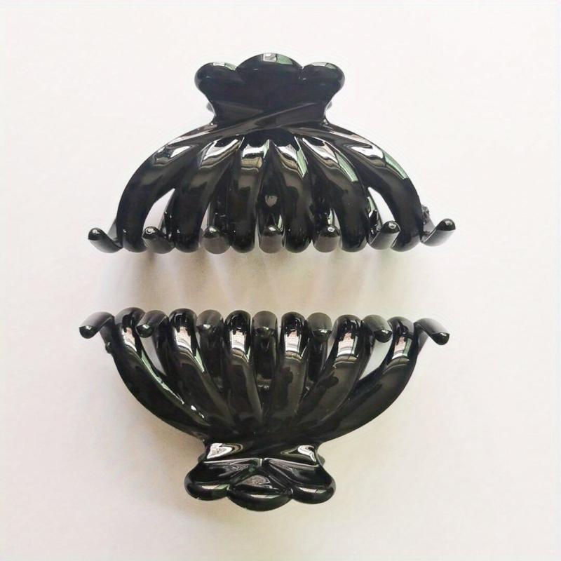 2pcs Glossy Hair Claw Clip Large Octopus Hair Claw For Ponytail Holder