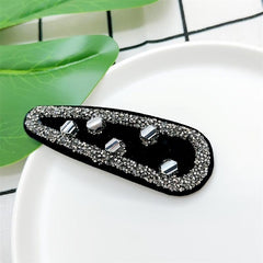 Rhinestone Solid Hair Clip Hair Accessories For Women 2pcs