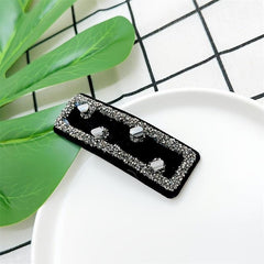 Rhinestone Solid Hair Clip Hair Accessories For Women 2pcs